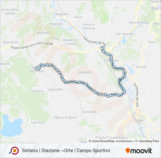COTRAL Bus Line Map