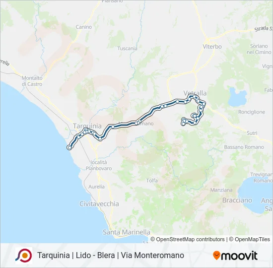 COTRAL Bus Line Map