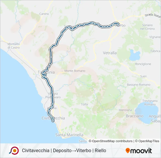 COTRAL Bus Line Map