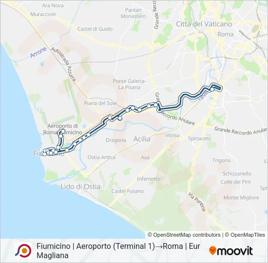 COTRAL Bus Line Map