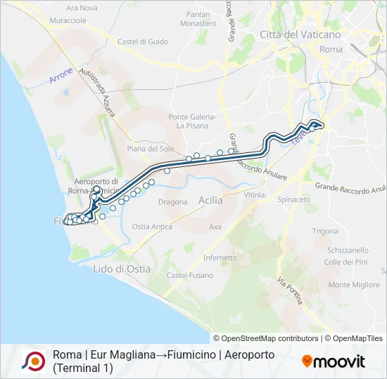 COTRAL Bus Line Map