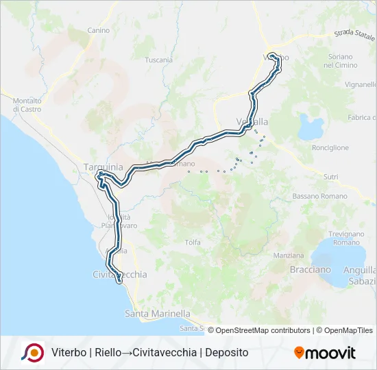 COTRAL Bus Line Map