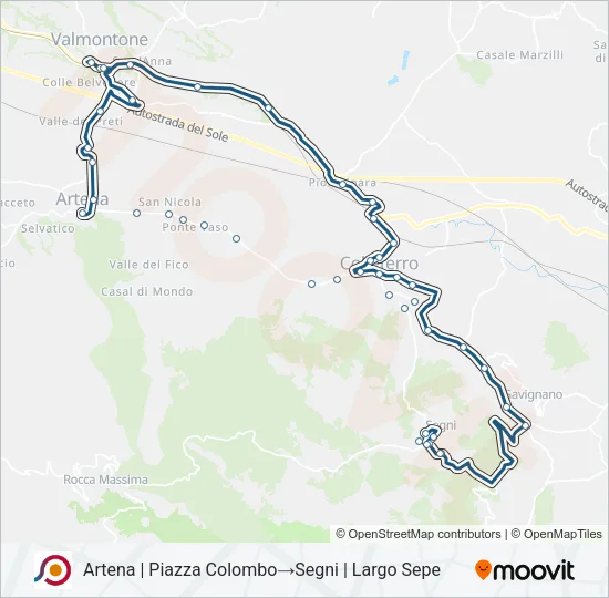 COTRAL Bus Line Map