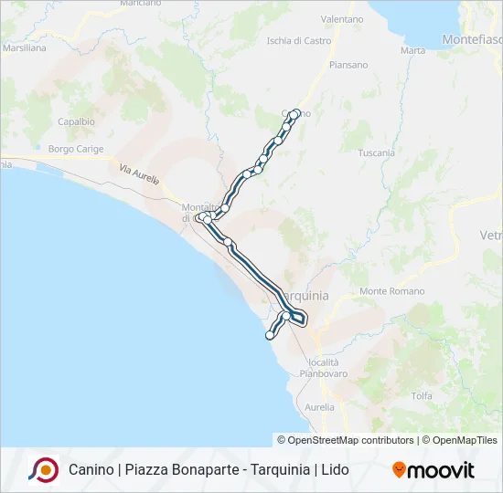 COTRAL Bus Line Map