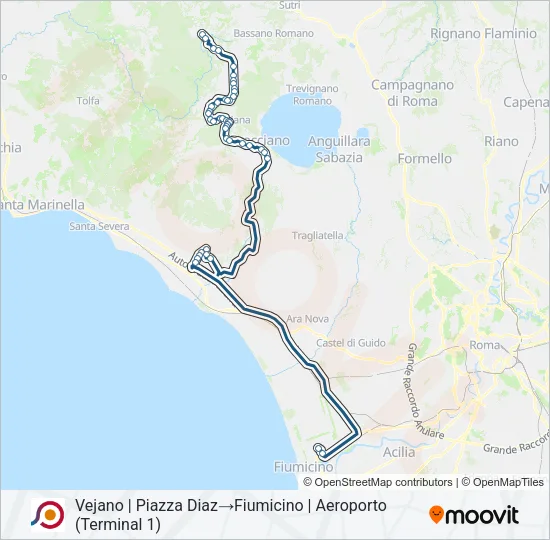 COTRAL Bus Line Map