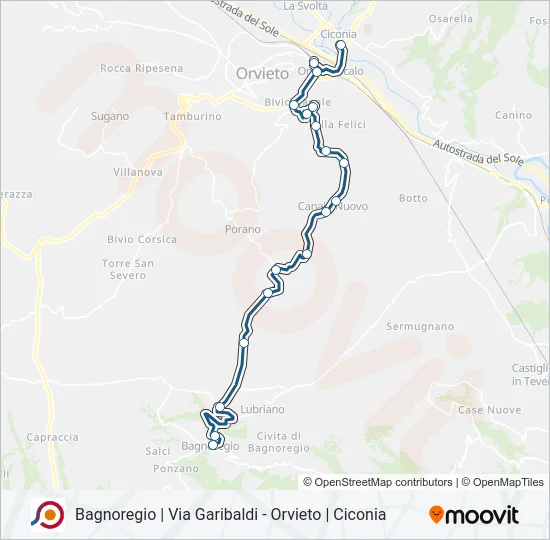 COTRAL Bus Line Map