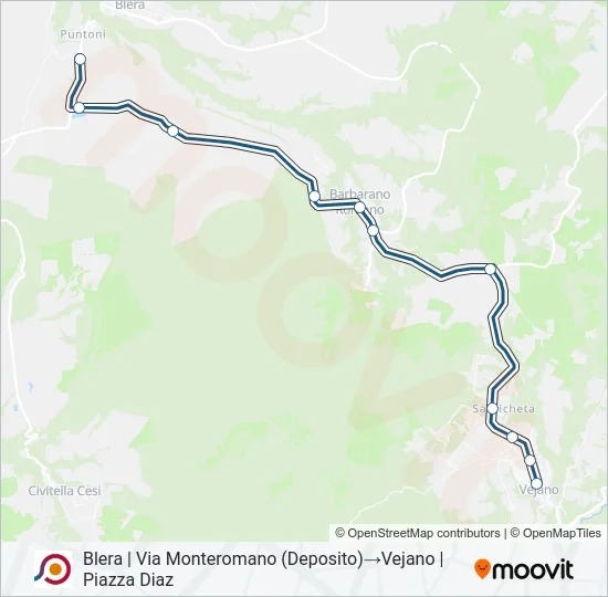 COTRAL Bus Line Map