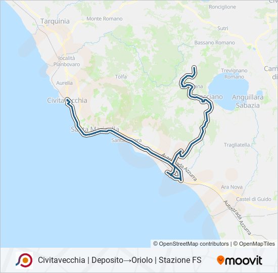 COTRAL bus Line Map