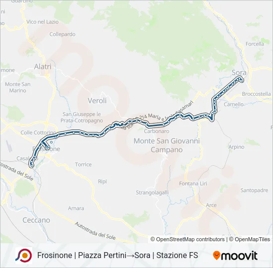 COTRAL Bus Line Map