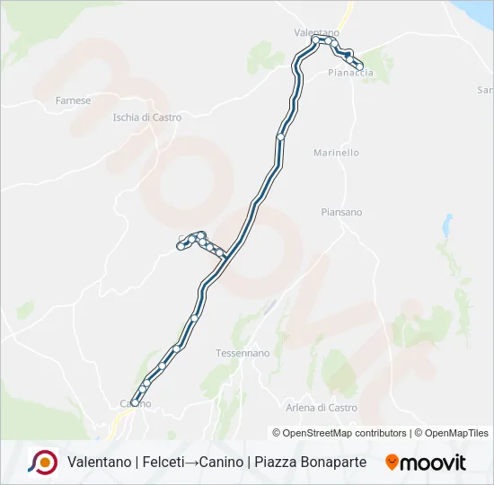 COTRAL Bus Line Map