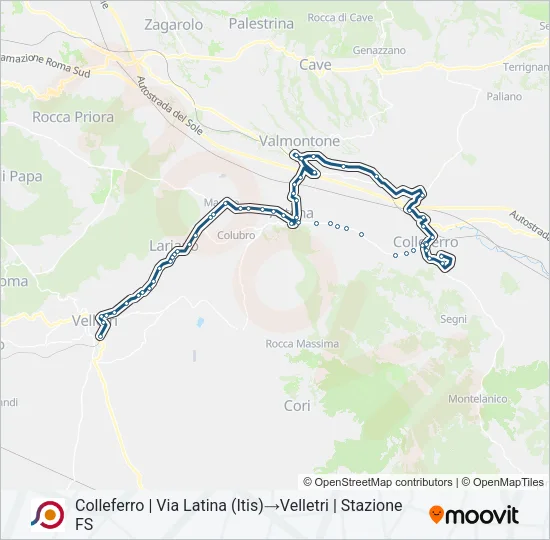 COTRAL Bus Line Map