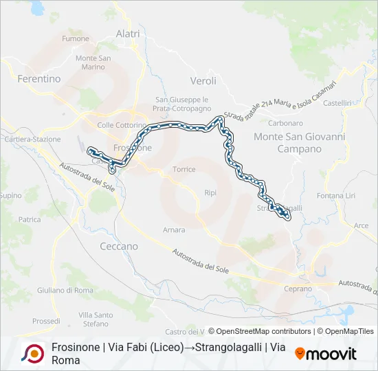 COTRAL Bus Line Map