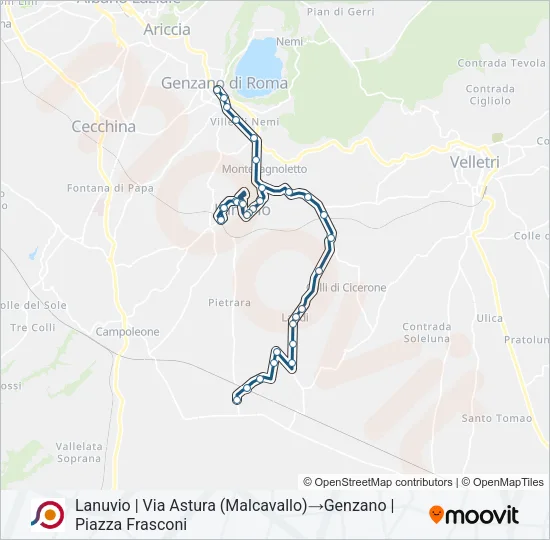 COTRAL Bus Line Map