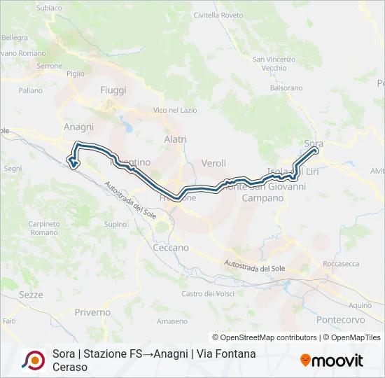 COTRAL Bus Line Map
