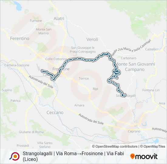 COTRAL Bus Line Map