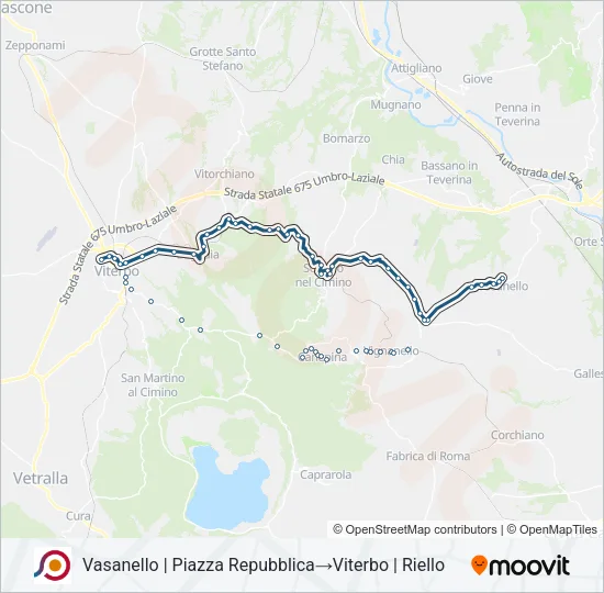 COTRAL Bus Line Map