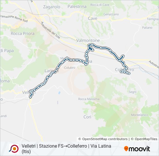 COTRAL bus Line Map