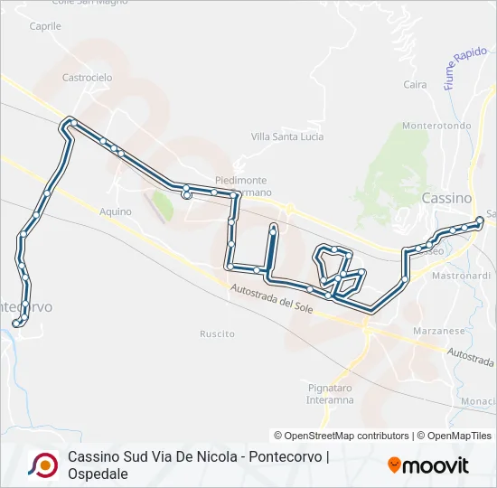 COTRAL Bus Line Map