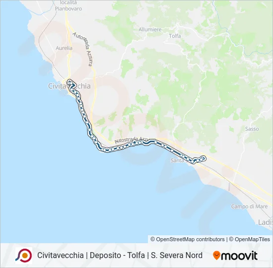COTRAL Bus Line Map