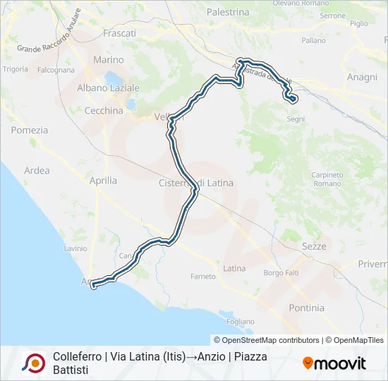 COTRAL Bus Line Map
