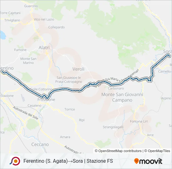COTRAL Bus Line Map