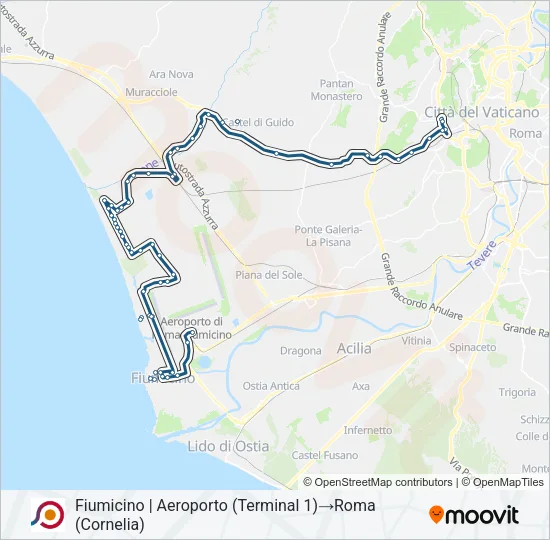 COTRAL Bus Line Map