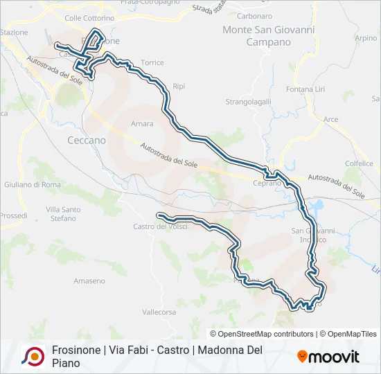 COTRAL Bus Line Map