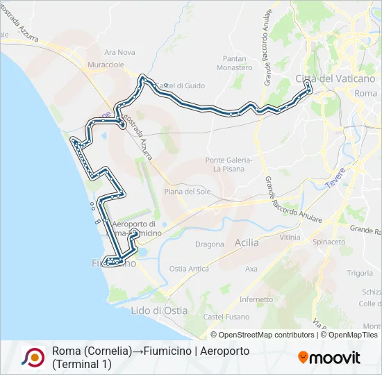 COTRAL Bus Line Map