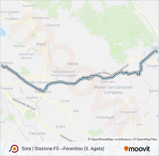 COTRAL Bus Line Map