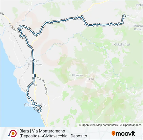 COTRAL Bus Line Map