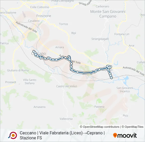 COTRAL Bus Line Map