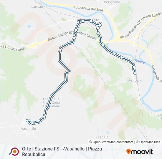 COTRAL Bus Line Map