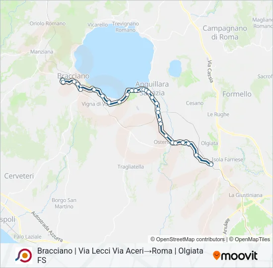 COTRAL Bus Line Map