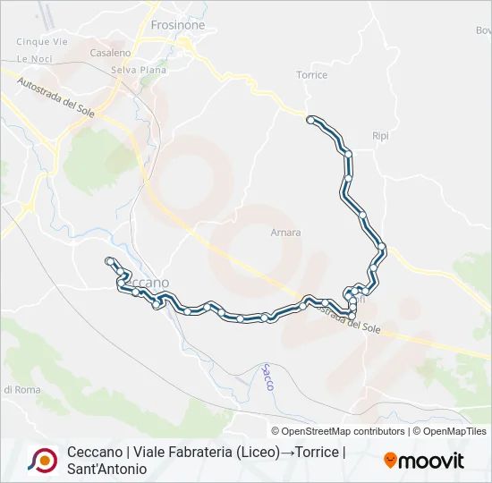 COTRAL Bus Line Map