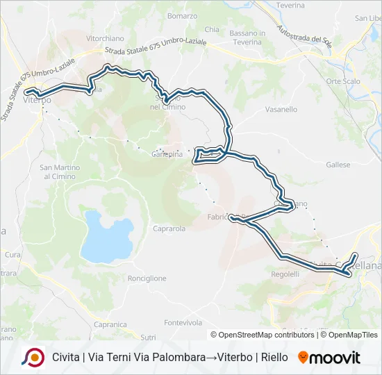 COTRAL Bus Line Map