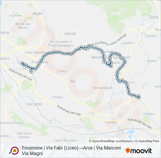 COTRAL Bus Line Map
