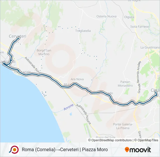 COTRAL Bus Line Map