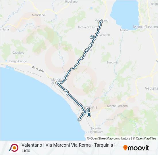 COTRAL Bus Line Map