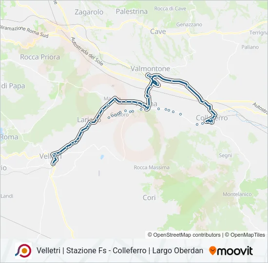 COTRAL Bus Line Map