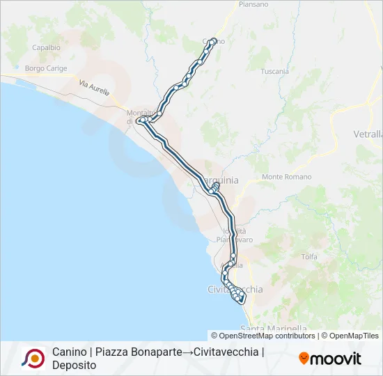 COTRAL Bus Line Map