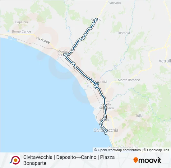 COTRAL Bus Line Map
