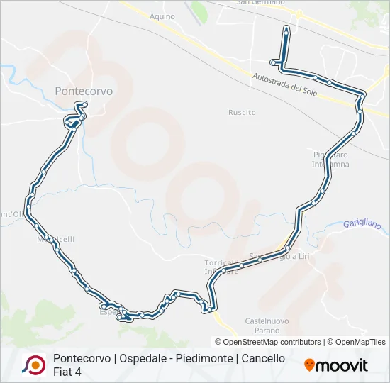 COTRAL Bus Line Map
