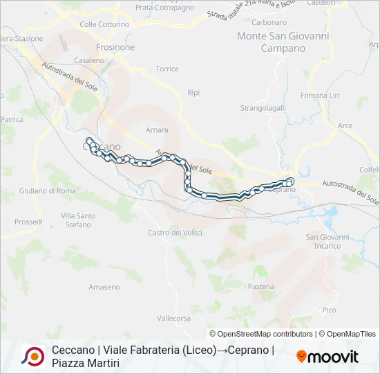 COTRAL Bus Line Map