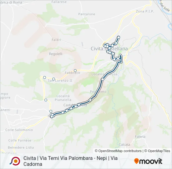 COTRAL Bus Line Map