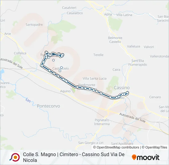 COTRAL Bus Line Map