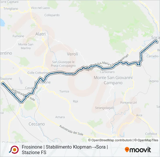 COTRAL Bus Line Map