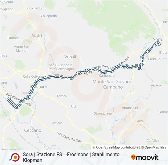 COTRAL Bus Line Map