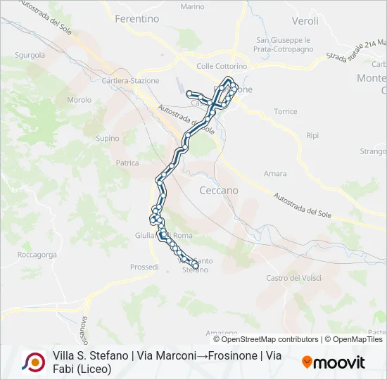 COTRAL Bus Line Map