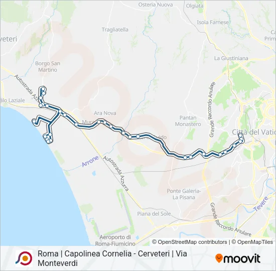 COTRAL Bus Line Map