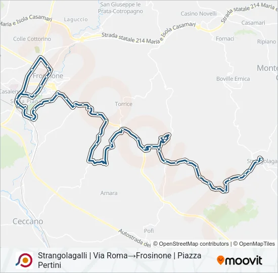 COTRAL Bus Line Map